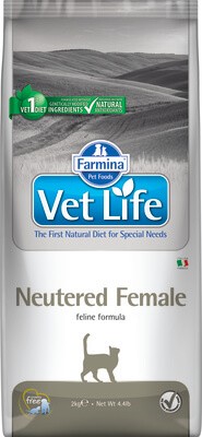 Корм Farmina Vet Life Neutered Female для стерилизованных кошек