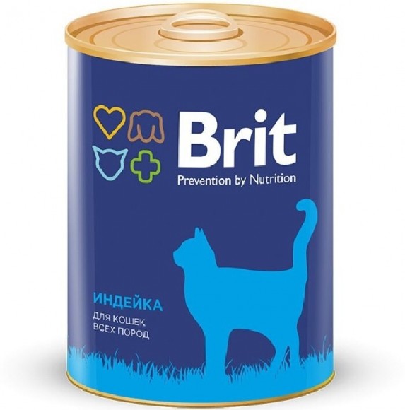 Консервы Brit Premium для кошек (с индейкой) 12 шт