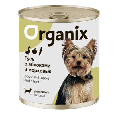 Консервы для собак Organix фрикасе из гуся с яблоками и морковкой (9 шт)