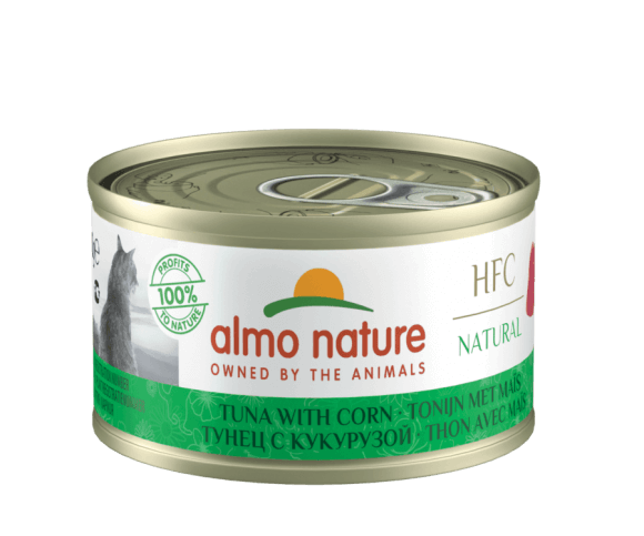 Консервы Almo Nature для кошек с тунцом и сладкой кукурузой (75% мяса)