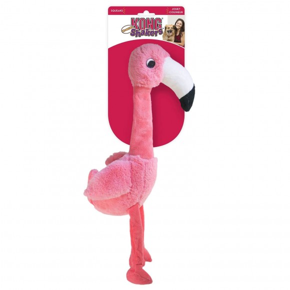 Игрушка Kong для собак Shakers Фламинго S с пищалкой