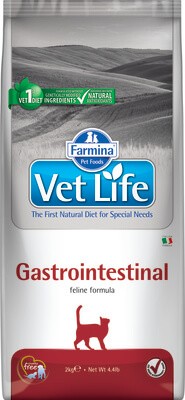 Корм Farmina Vet Life Gastrointestinal для кошек с проблемами ЖКТ 
