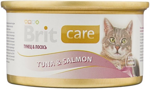 Консервы Brit Care для кошек (с тунцом и лососем)