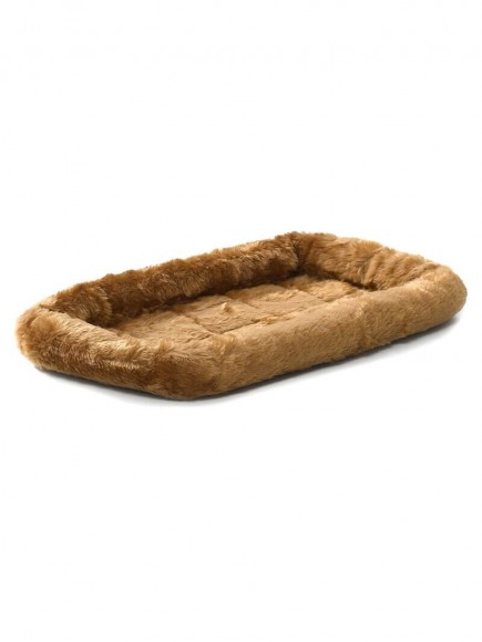 Лежанка MidWest Pet Bed для собак и кошек меховая 55х33 см коричневая