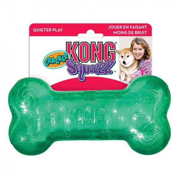 Игрушка для собак Kong Squezz Crackle хрустящая косточка средняя