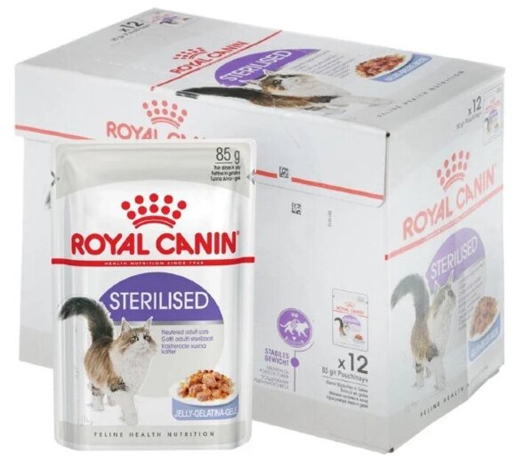 Консервы Royal Canin Sterilised кусочки в желе для стерилизованных кошек (24 шт)