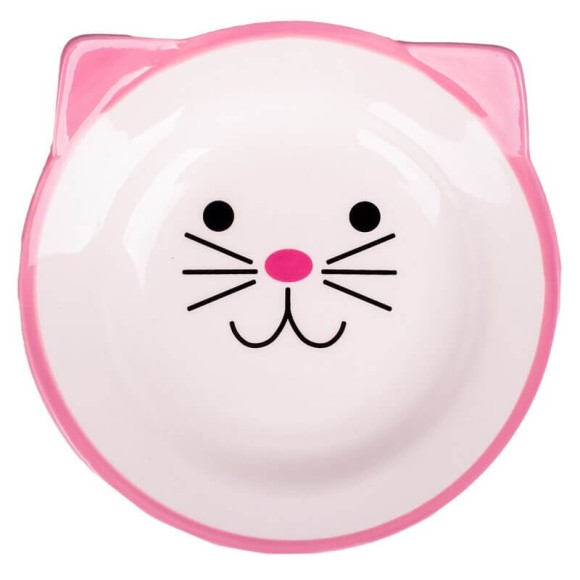 Миска Mr.Kranch Мордочка кошки керамическая 150 мл, розовая