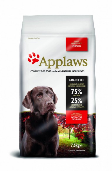 Корм Applaws беззерновой для взрослых собак крупных пород (курица 75% овощи 25%)